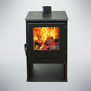 Печь-Камин Варвара "ГАРМОНИЯ 105 ТЕРРАКОТ" (Стальная 3D футеровка)